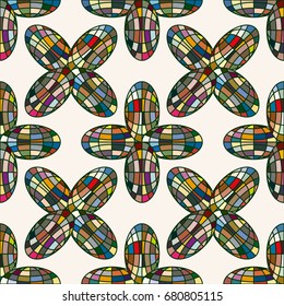 Colour seamless pattern with cooperated earth globe.