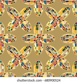 Colour seamless pattern with cooperated earth globe.