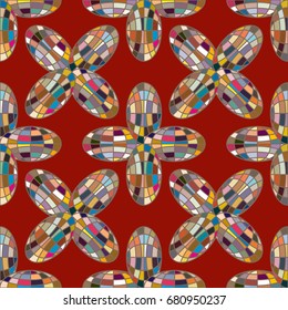 Colour seamless pattern with cooperated earth globe.