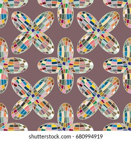 Colour seamless pattern with cooperated earth globe.