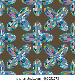 Colour seamless pattern with cooperated earth globe.