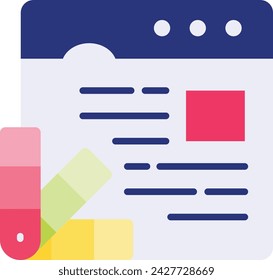 Colour Selection tool vector icon design, Webdesign and Development symbol, user interface or graphic sign, website engineering illustration,web browser color palette concept