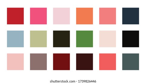 colour set palette vector illustration