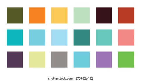 colour set palette vector illustration