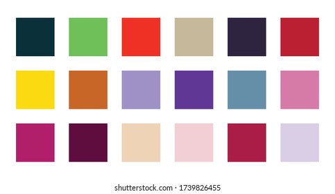 colour set palette vector illustration