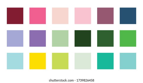 colour set palette vector illustration