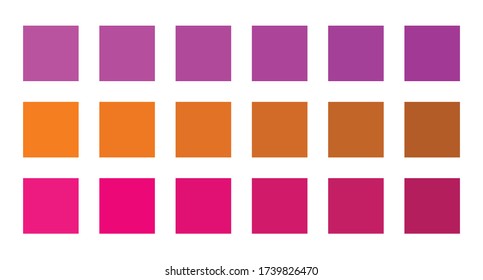 colour set palette vector illustration