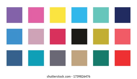 colour set palette vector illustration