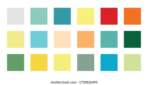 colour set palette vector illustration