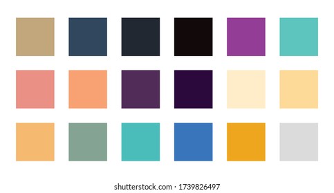 colour set palette vector illustration