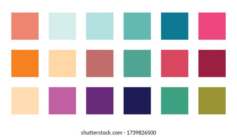 colour set palette vector illustration