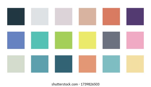 colour set palette vector illustration