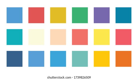 colour set palette vector illustration