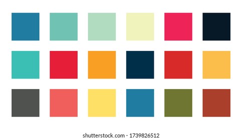 colour set palette vector illustration