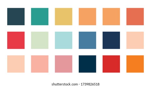 colour set palette vector illustration