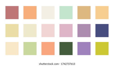 colour set palette vector illustration