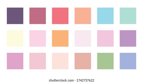 colour set palette vector illustration