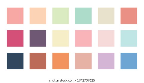 set illustration colour palette