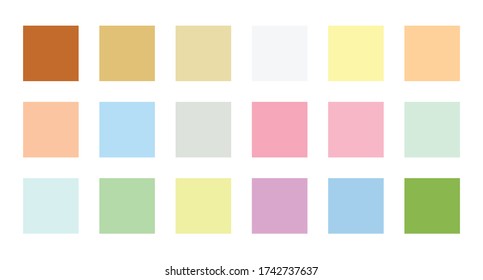 colour set palette vector illustration