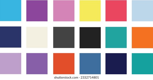 colour set palette vector illustration retro