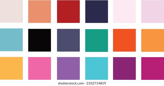 colour set palette vector illustration retro