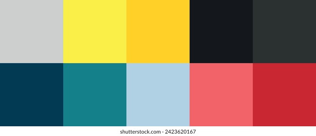 Colour set palette vector illustration