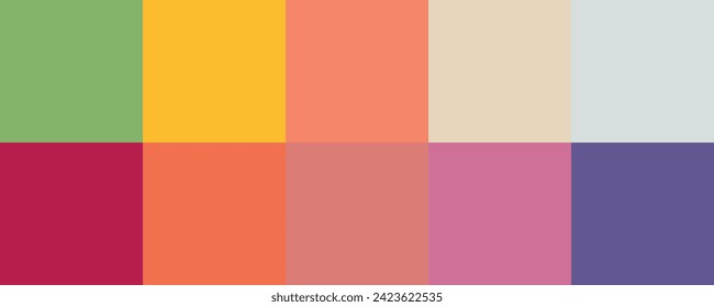 Colour set palette vector illustration