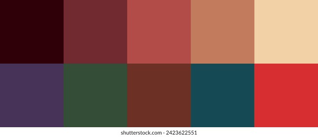 Colour set palette vector illustration