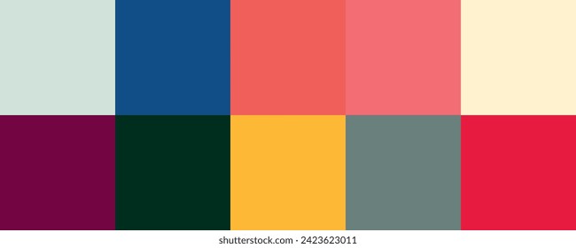 Colour set palette vector illustration