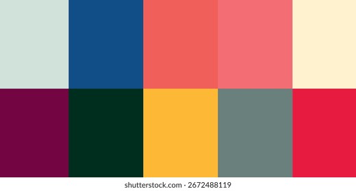 Ilustração de vetor de paleta de conjunto de cores.eps 10