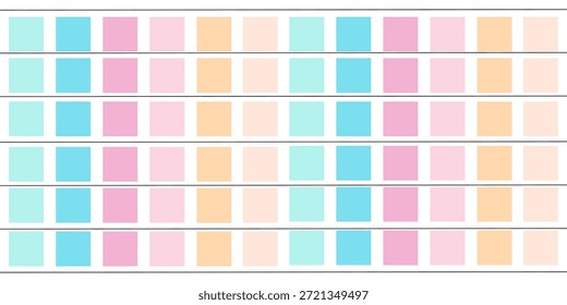 Farbpaletten-Vektorgrafik. schöne zarte abstrakte Muster in Pastellfarben von geometrischen Formen
