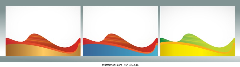 colour sets wave curve background for text design, wallpaper and business card