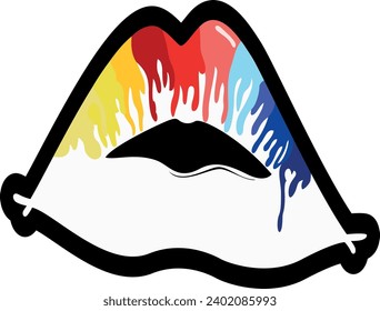 labios sexys de color para banner 