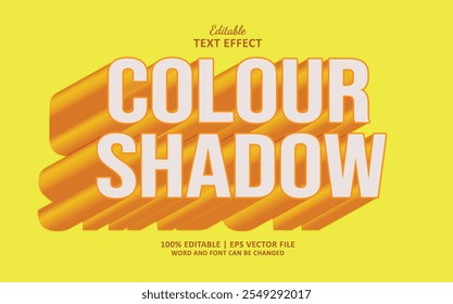 Colour Shadow Editable Text Effect style 3d Long Shadow