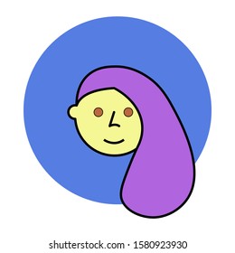 Colour smiling small face icon