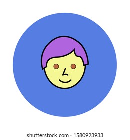 Colour smiling small face icon