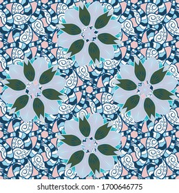 Colour Spring Theme seamless pattern Background. Vector seamless Beautiful fabric pattern. Flower pattern. Flat Flower Elements Design.