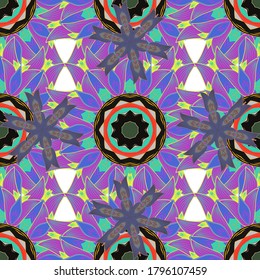 Colour Spring Theme seamless pattern Background. Vector seamless Beautiful fabric pattern. Flat Flower Elements Design. Flower pattern.