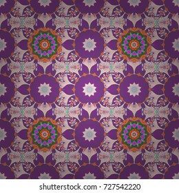 Colour Spring Theme seamless pattern Background. Vector illustration. Cute floral elements. Seamless pattern Fashionable fabric pattern. Flat Flower Elements Design.