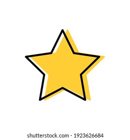colour star - vector icon