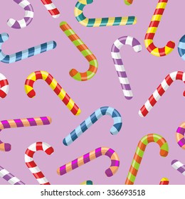 Colour striped Mint hard. Candy cane seamless pattern. Christmas Peppermint candy. Vintage childrens fabric Texture.
