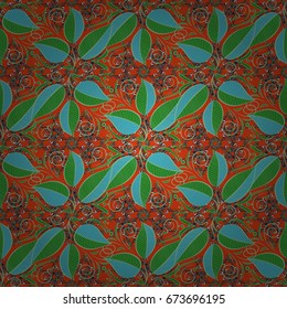 Colour Summer Theme seamless pattern Background. Flat Leaf Elements Design. Trendy seamless Floral Pattern In Vector illustration. Beautiful fabric pattern.