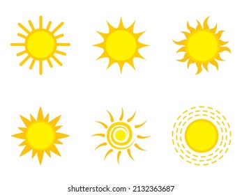 Colour Sun vector icon graphic