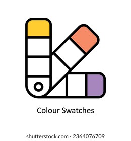 Color Swatches, Vektorgrafik ausgefülltes Umriss-Icon Design-Illustration. Grafikdesign-Symbol auf weißem Hintergrund - EPS10-Datei
