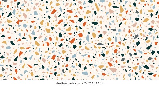 Colour terrazo marble stone floor texture or terrazzo ceramic tile pattern, vector background. Terazo mosaic pattern of colorful stones or marble abstract pieces pattern for flooring or ceramic tile