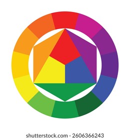 colour theory concept vector design illustration