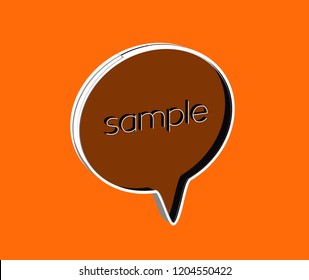 Colour transparent speech bubble 3D in vector graphics