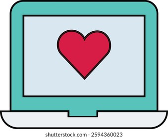 colour tv love design and vector icon illustration
