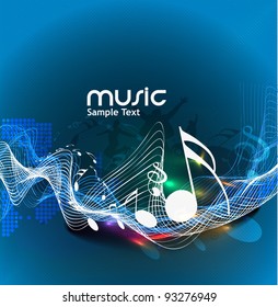 Colour vector the music poster design use.