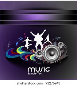 Colour vector the party dance poster design use.